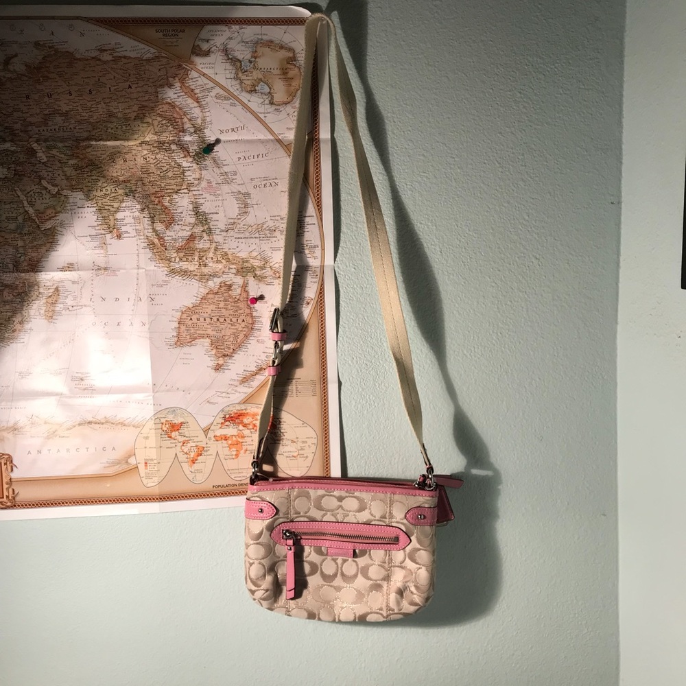 real pink Coach bag